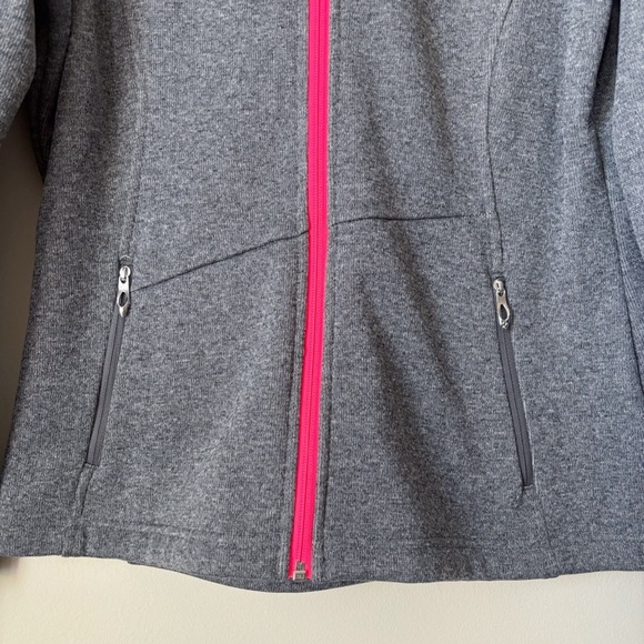 Spyder Core Sweater Jacket Women's Large Grey Pink Full Zip - Picture 3 of 9